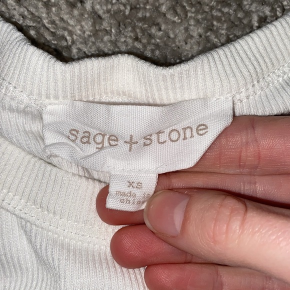 White Ribbed T-Shirt - Picture 2 of 3